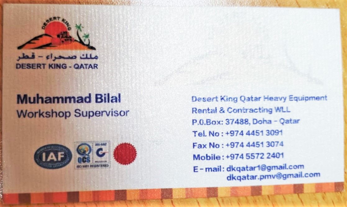 Desert King Qatar Heavy Equipment Rental & Contracting W.L.L