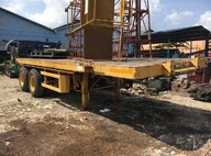 Used Others 7358mm Long Container Platform Trailer Trailer Truck For Sale in Singapore